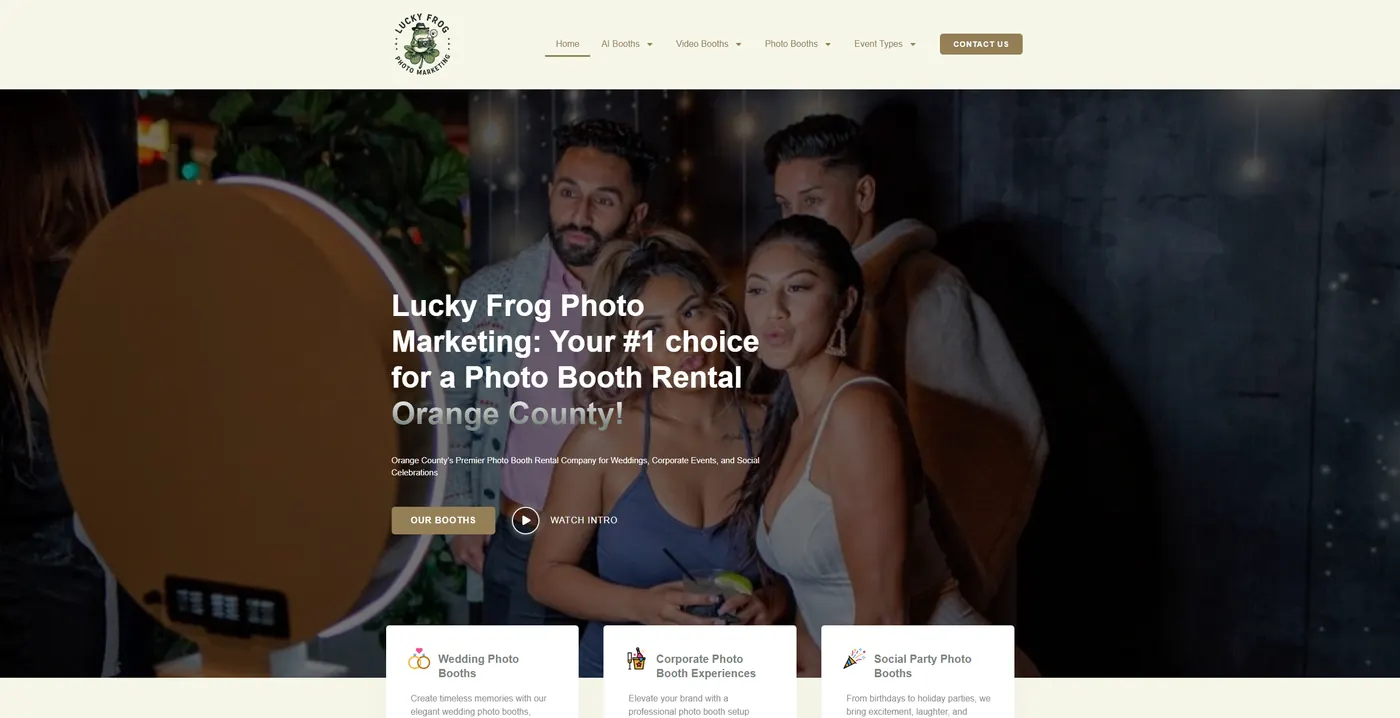 Lucky Frog Photo Marketing website