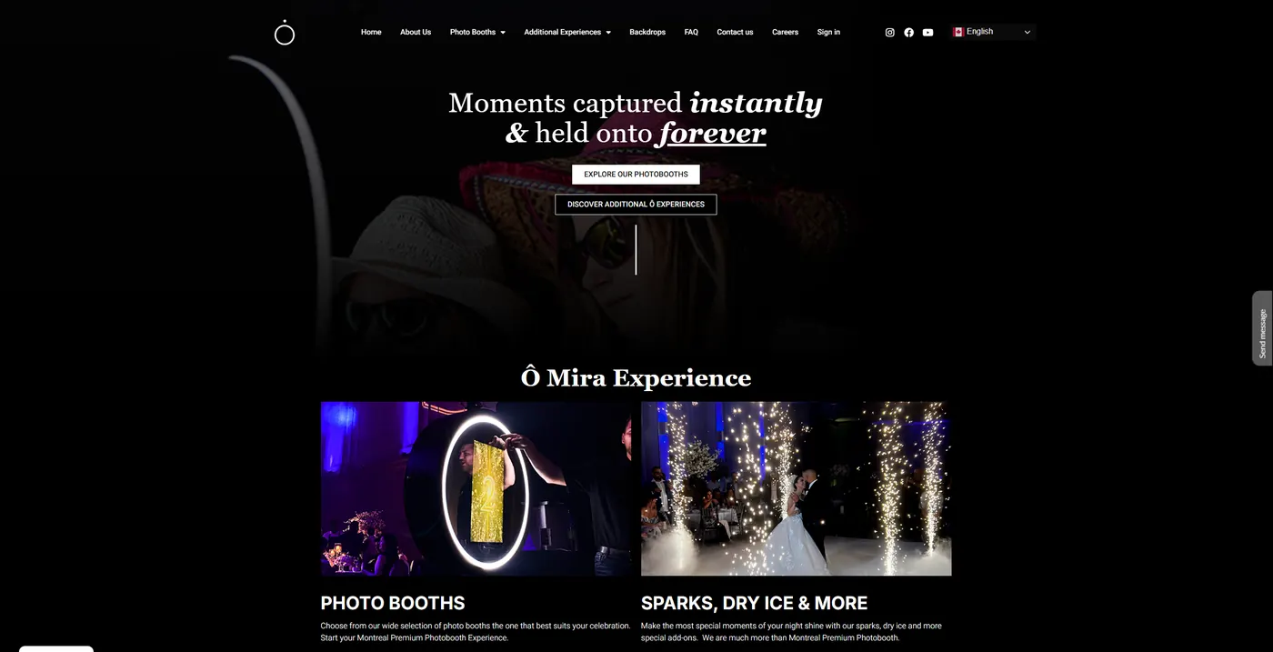 Omira Experience website